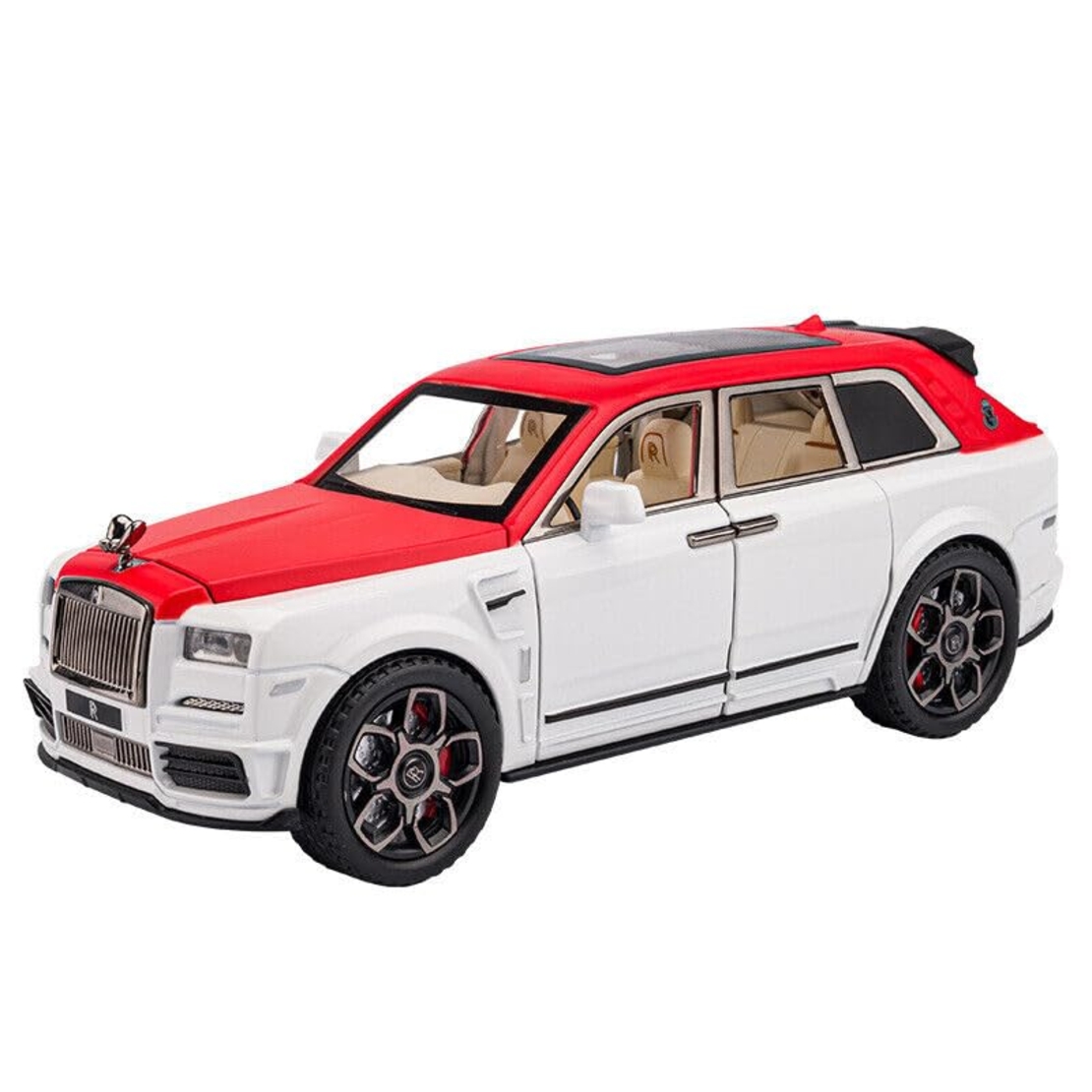 Метална кола с отварящи се врати, капаци, светлини и звуци Rolls-Royce Cullinan 1:22