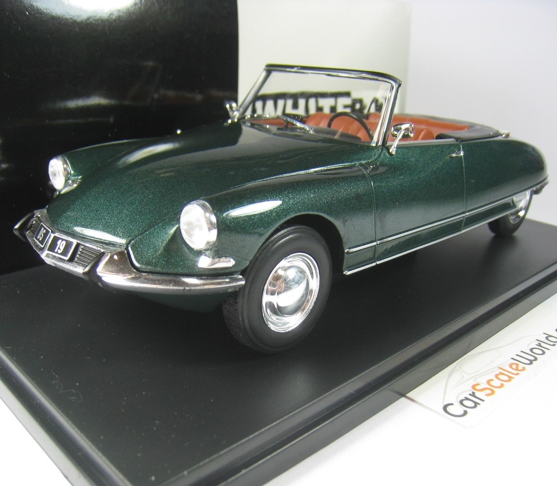 Метална кола Citroen DS 19 Convertible 1963 metallic-green - WHITE BOX 1:24