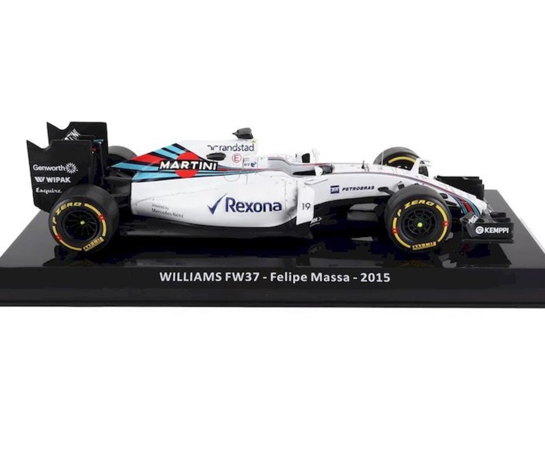 Метална кола Williams FW37 Felipe Massa 3rd Italy GP formula 1 2015 - Edicola 1:24