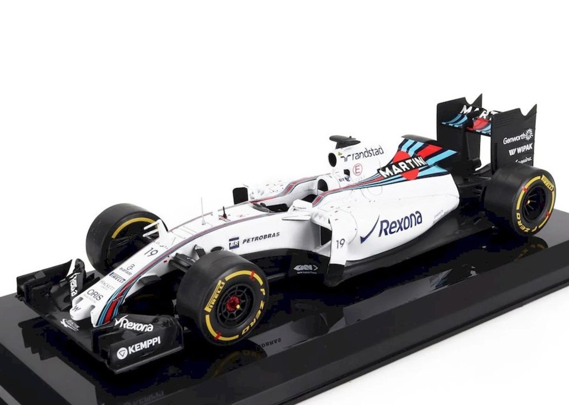 Метална кола Williams FW37 Felipe Massa 3rd Italy GP formula 1 2015 - Edicola 1:24