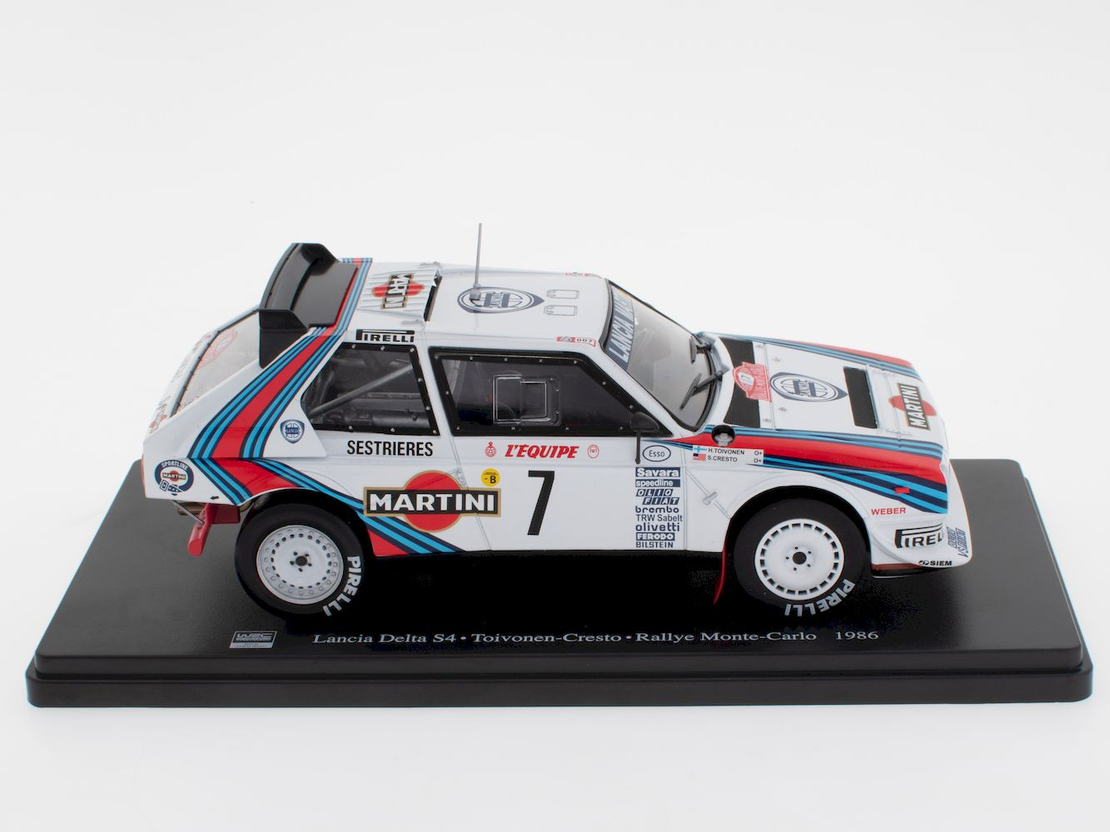 Метална кола Lancia Delta S4 - Rallye Monte - Carlo 1986 - Altaya 1:24