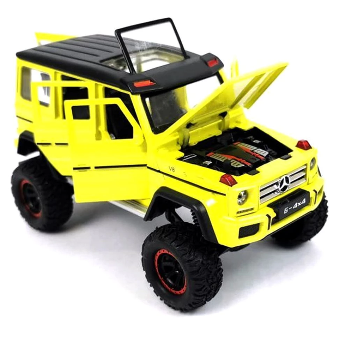 Метален джип с отварящи се врати капаци светлини и звуци Mercedes G500