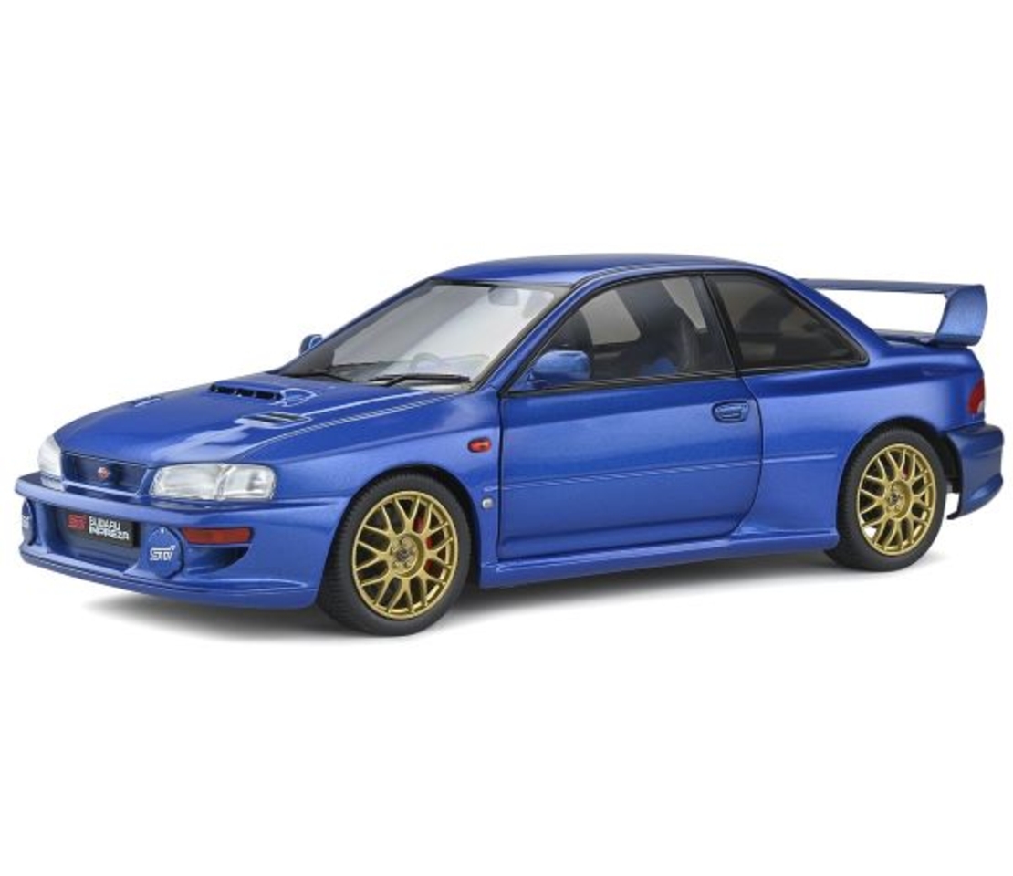 Метална кола Subaru Impreza 22b Sonic Blue 1998 - Solido 1:18