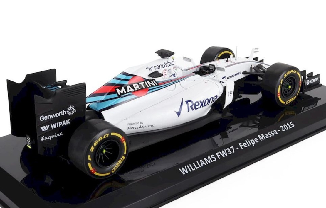 Метална кола Williams FW37 Felipe Massa 3rd Italy GP formula 1 2015 - Edicola 1:24