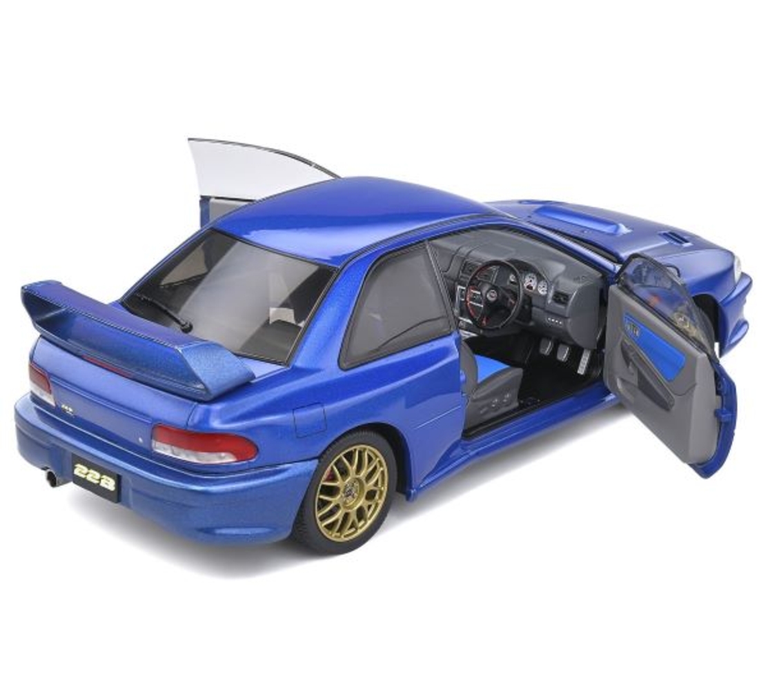 Метална кола Subaru Impreza 22b Sonic Blue 1998 - Solido 1:18
