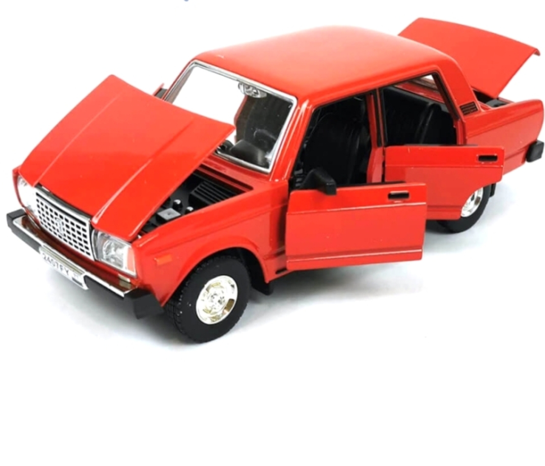 Метална кола с отварящи се врати капаци светлини и звуци Лада / Lada 2107 - 1:24