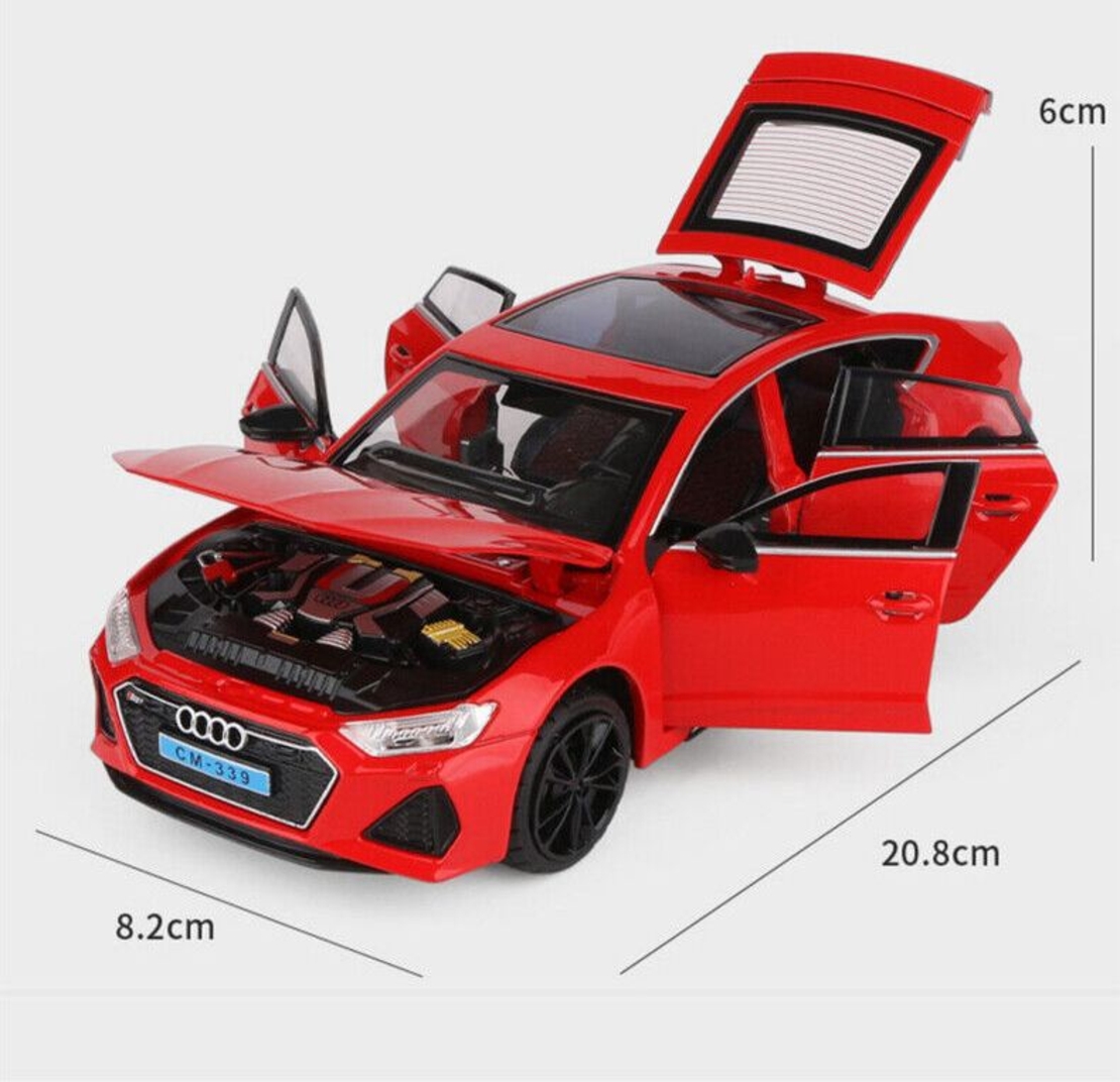 Метална кола с отварящи се врати светлини и звуци Audi RS7 1:24
