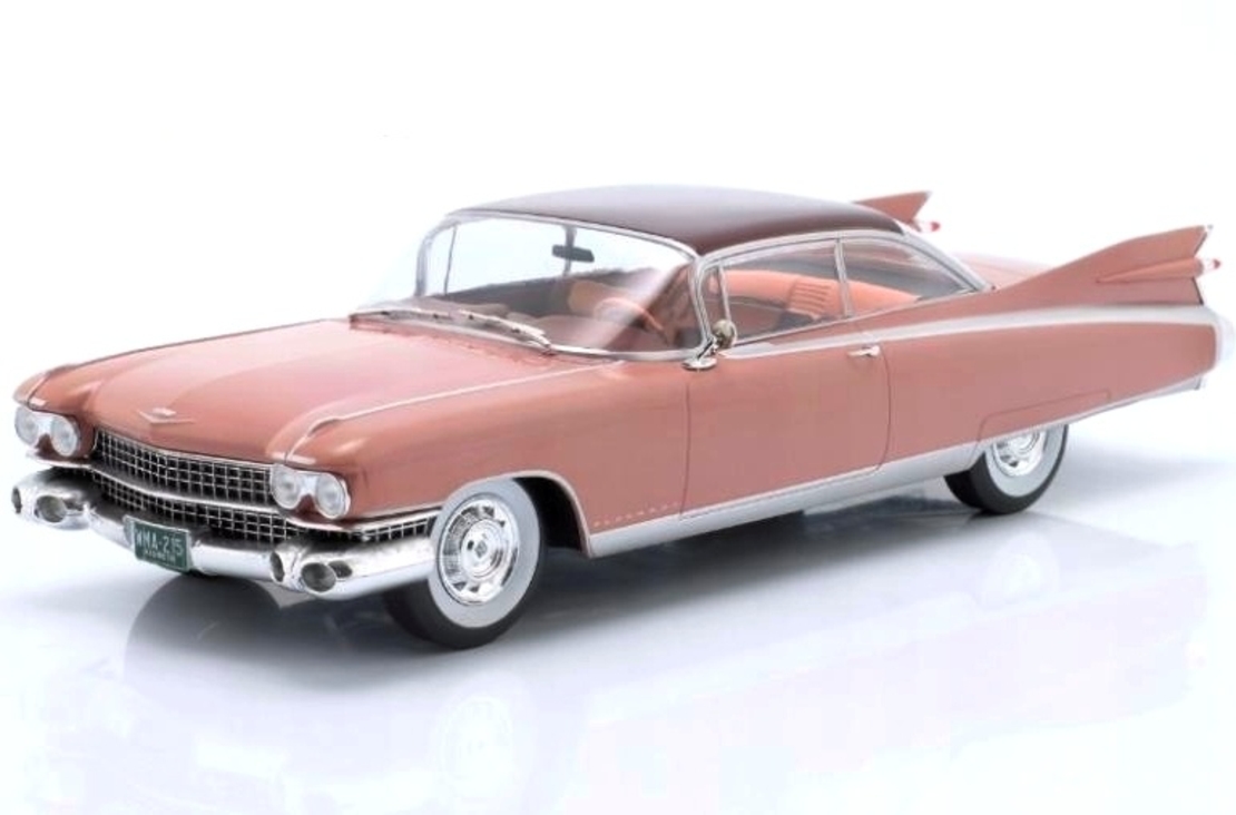 Метална кола Cadillac Eldorado Sevil Light Rose 1959 WHITE BOX 1:24