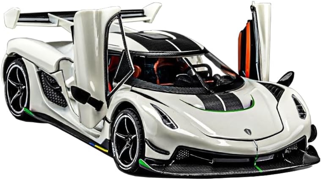 Метална кола с отварящи се врати капаци светлини и звуци Koenigsegg Jesko 1:24