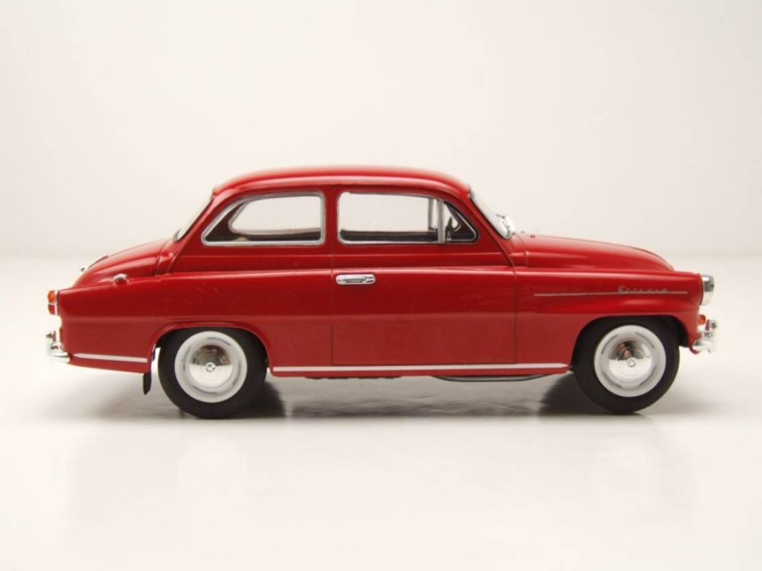Метална кола Skoda Octavia Super Red 1959 WHITE BOX 1:24