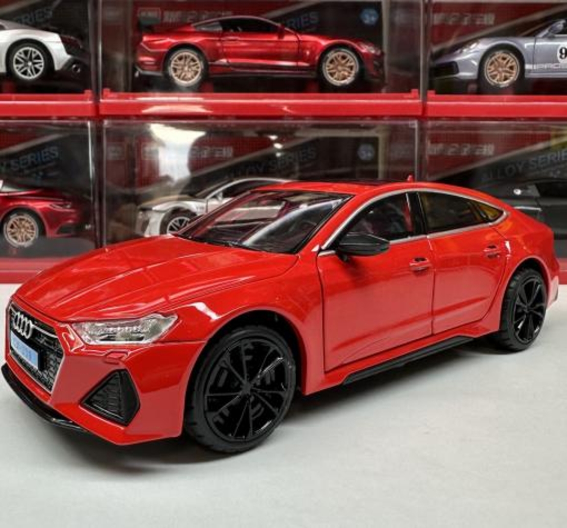 Метална кола с отварящи се врати светлини и звуци Audi RS7 1:24