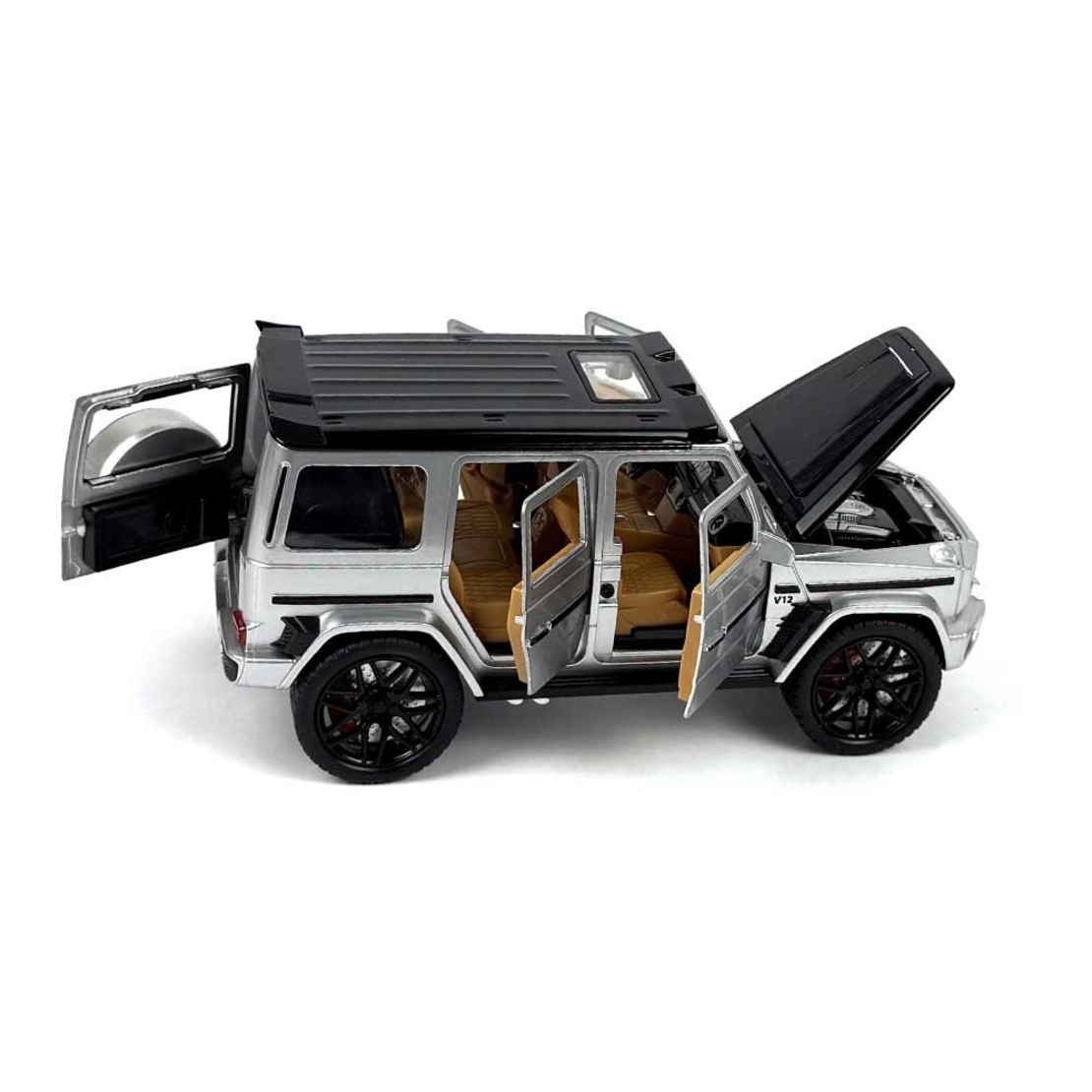 Метален джип с отварящи се врати светлини и звуци Mercedes G-class Brabus 900 1:24