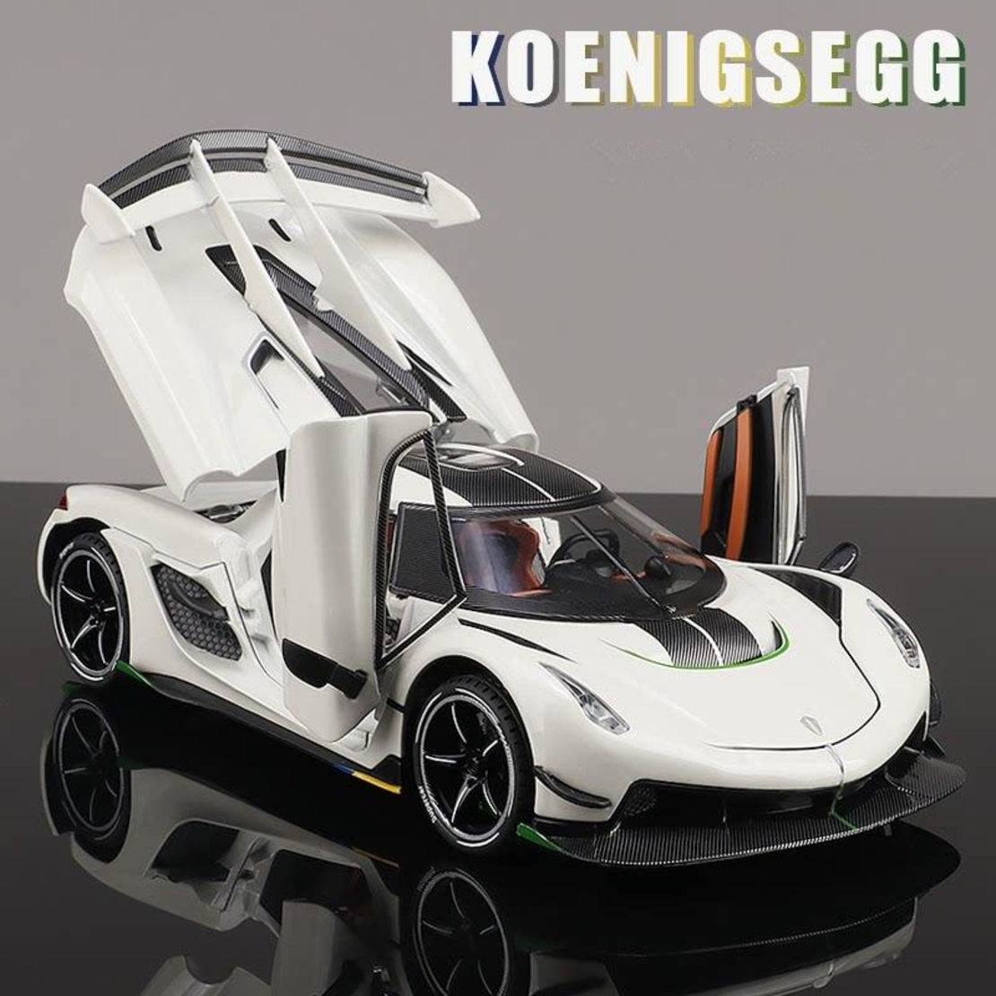 Метална кола с отварящи се врати капаци светлини и звуци Koenigsegg Jesko 1:24