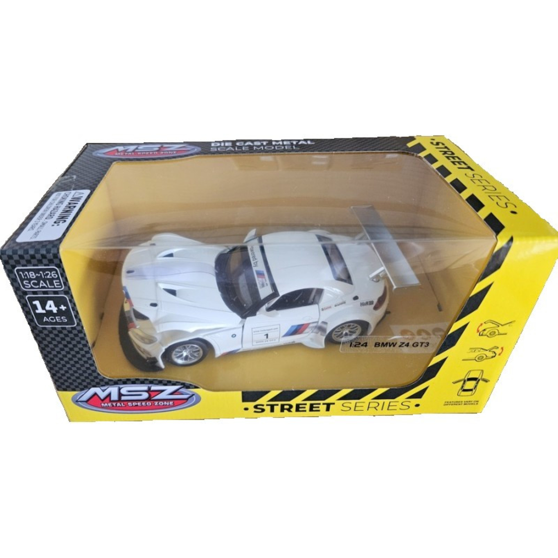 Метална кола с отварящи се врати и капаци MSZ BMW Z4 1:24