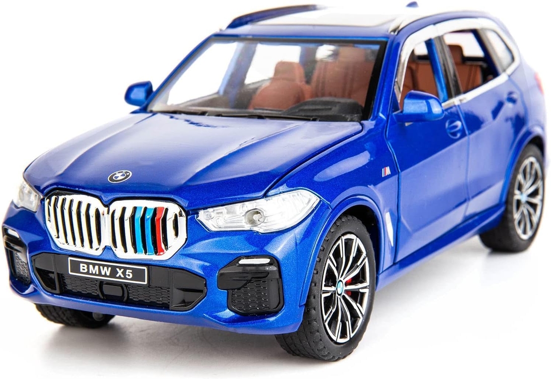 Метална кола с отварящи се врати капаци светлини и звуци BMW X5 1:24