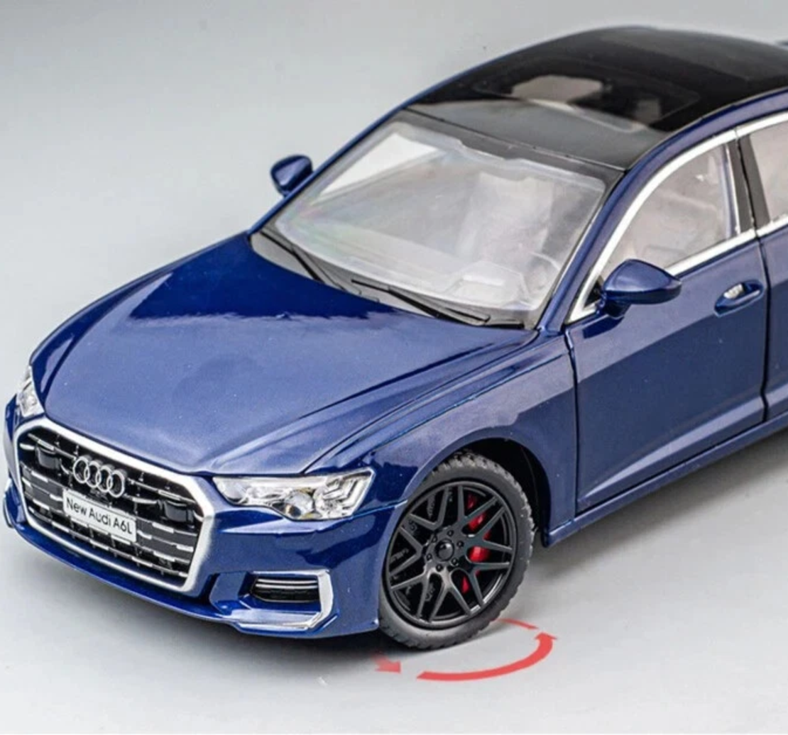 Метална кола с отварящи се врати светлини и звуци Audi A6L 1:24