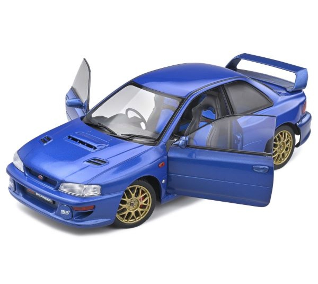 Метална кола Subaru Impreza 22b Sonic Blue 1998 - Solido 1:18