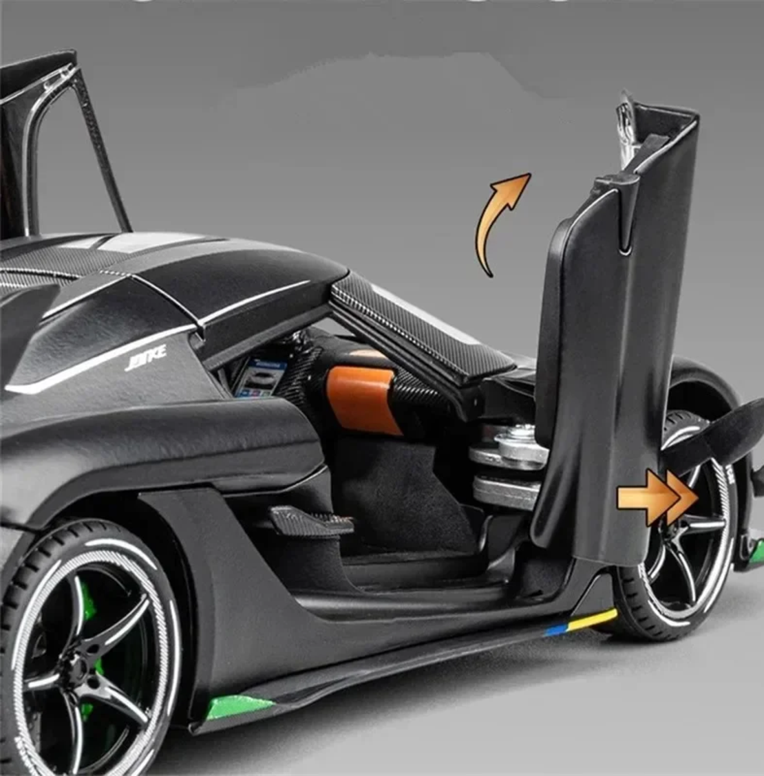 Метална кола с отварящи се врати капаци светлини и звуци Koenigsegg Jesko 1:24