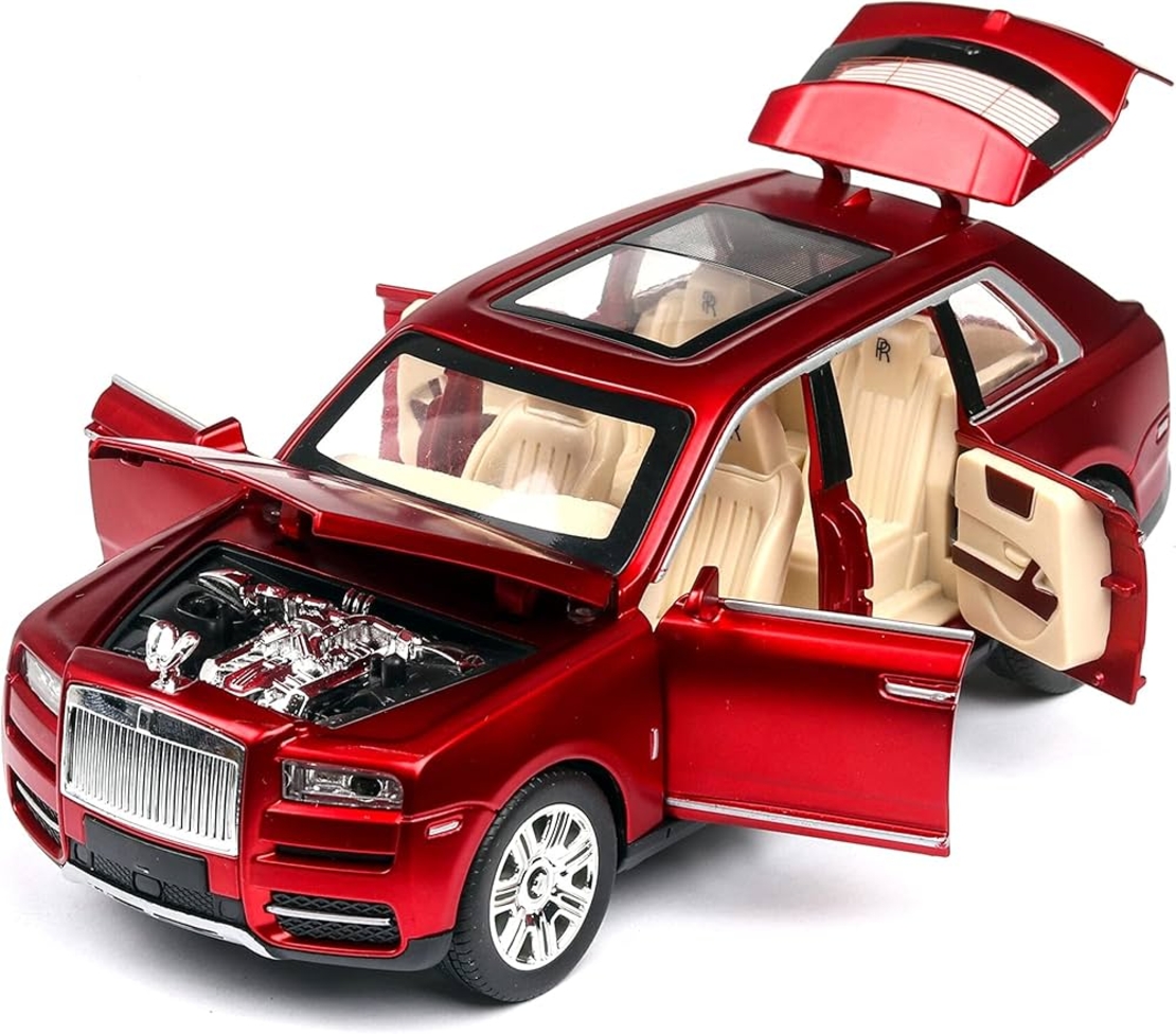 Метална кола с отварящи се врати, капаци, светлини и звуци Rolls-Royce Cullinan 1:22