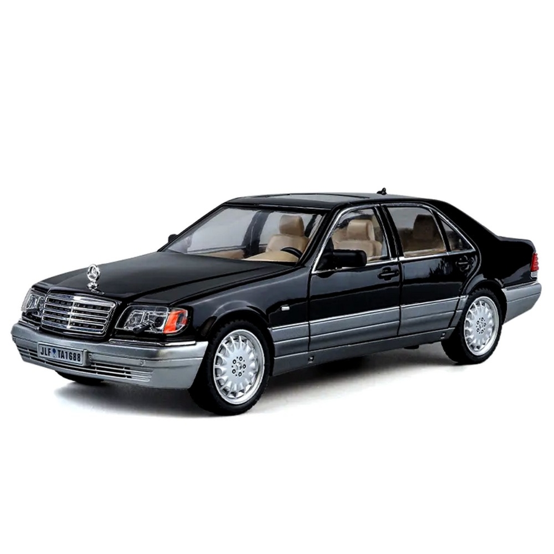 Метална кола с отварящи се врати капаци светлини и звуци Mercedes-Benz S-Class W140 1:24