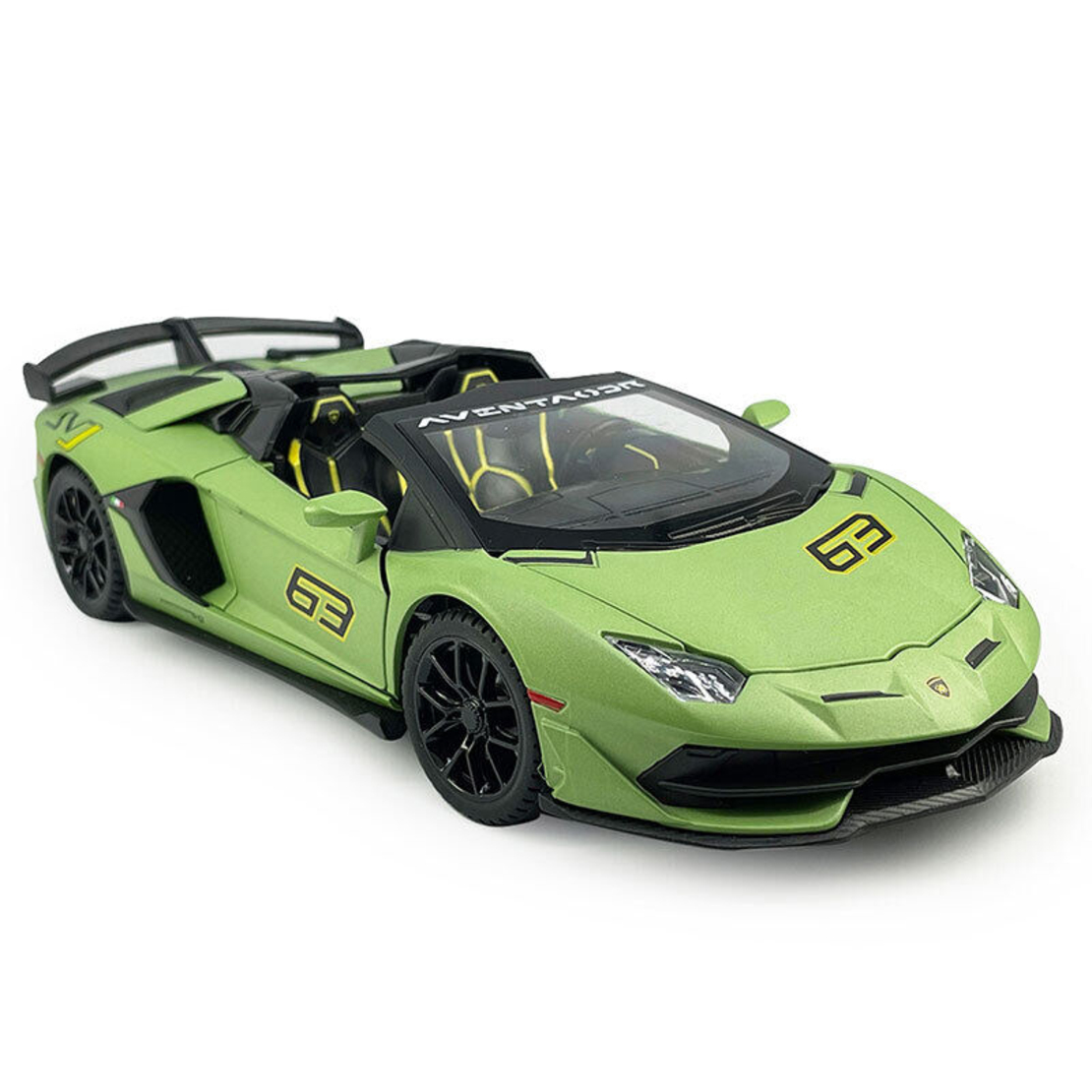 Метална кола с отварящи се врати светлини и звуци Lamborghini Aventador SVJ 63 1:24