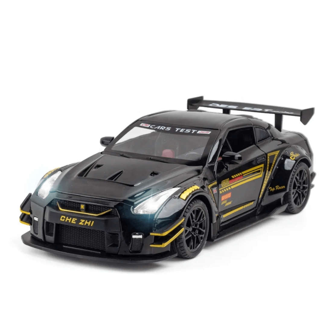 Метална кола с отварящи се врати, светлини и звуци Nissan GT-R Nismo 1:24