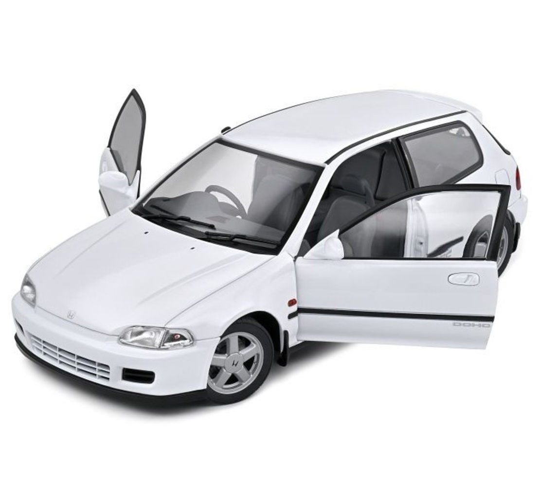 Метална кола HONDA CIVIC (EG6) WHITE 1991 - SOLIDO 1/18