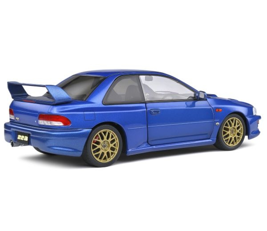 Метална кола Subaru Impreza 22b Sonic Blue 1998 - Solido 1:18