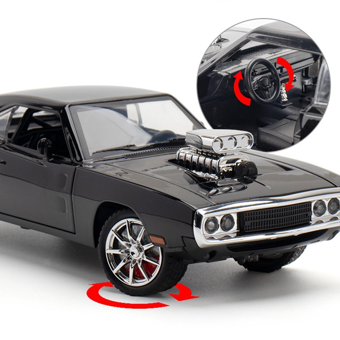 Метална кола с отварящи се врати светлини и звуци Dodge Charger 1970 1:24