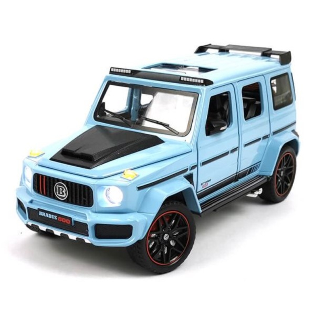 Метален джип с отварящи се врати светлини и звуци Mercedes Benz G-Class Brabus G800 1:24