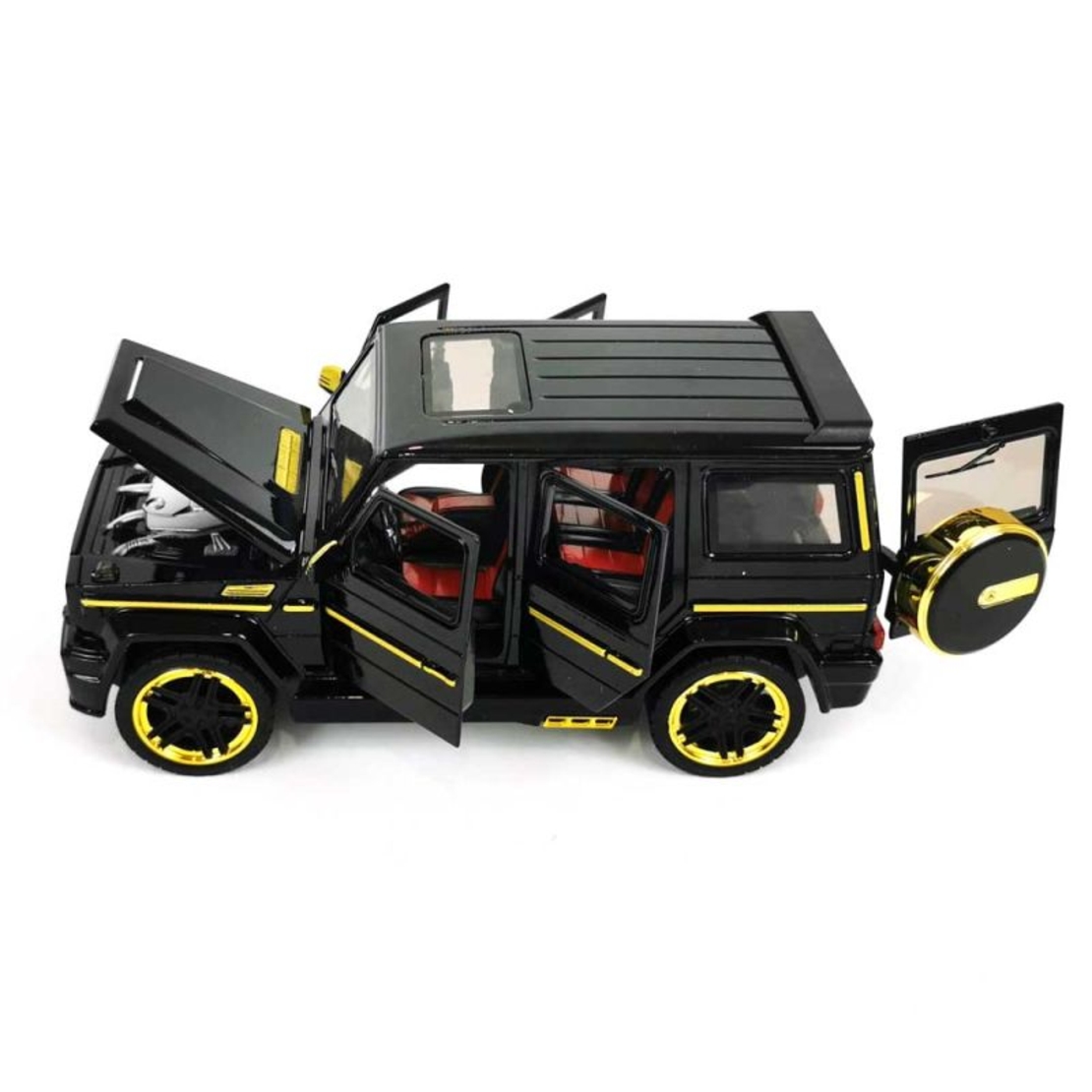 Метален джип с отварящи се врати, светлини и звуци Mercedes Benz G-Class G65 1:24