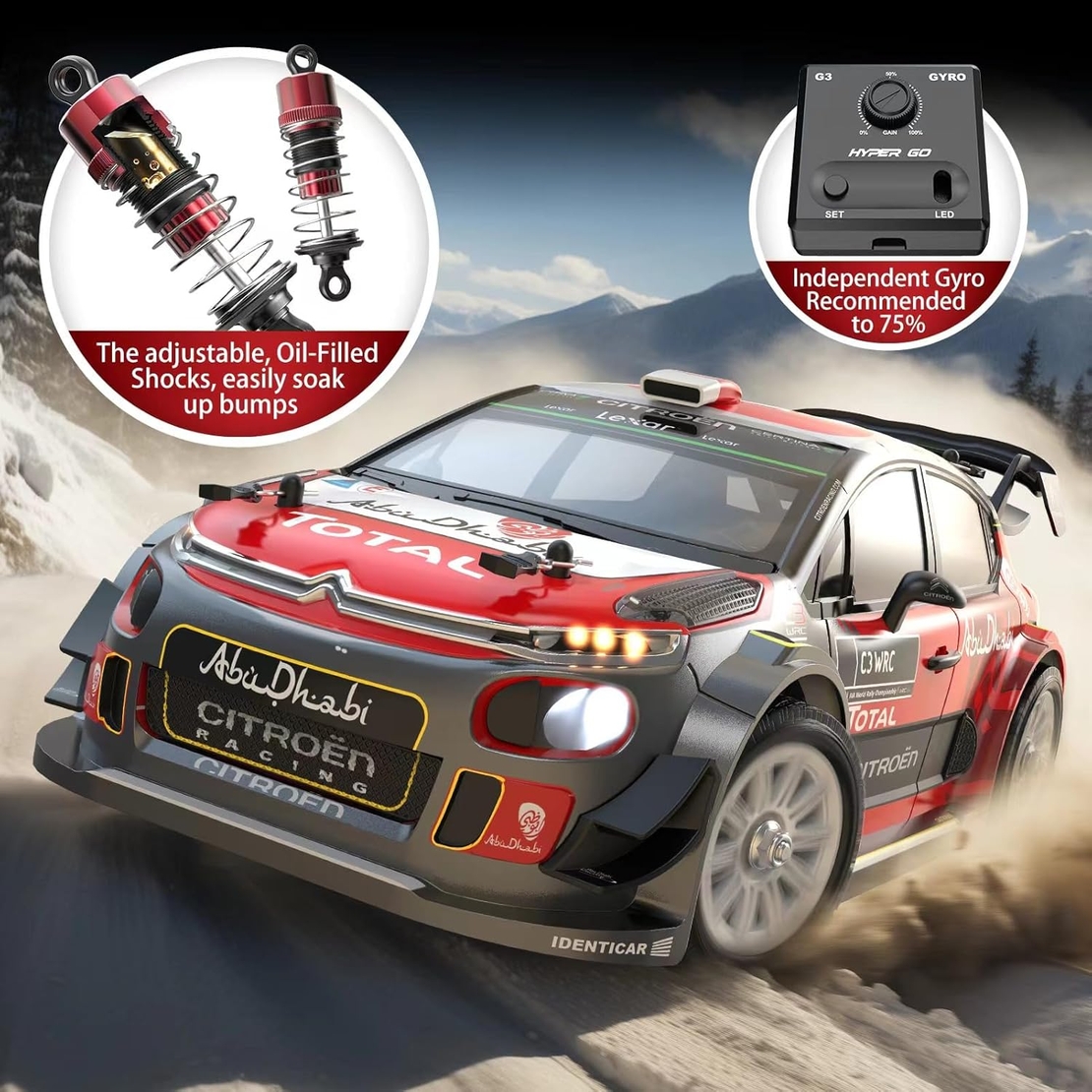 MJX HYPER GO 14303 Citroen C3 WRC безчеткова рали/дрифт кола 4x4 1:14 RTR, 2.4GHz, 42km/h