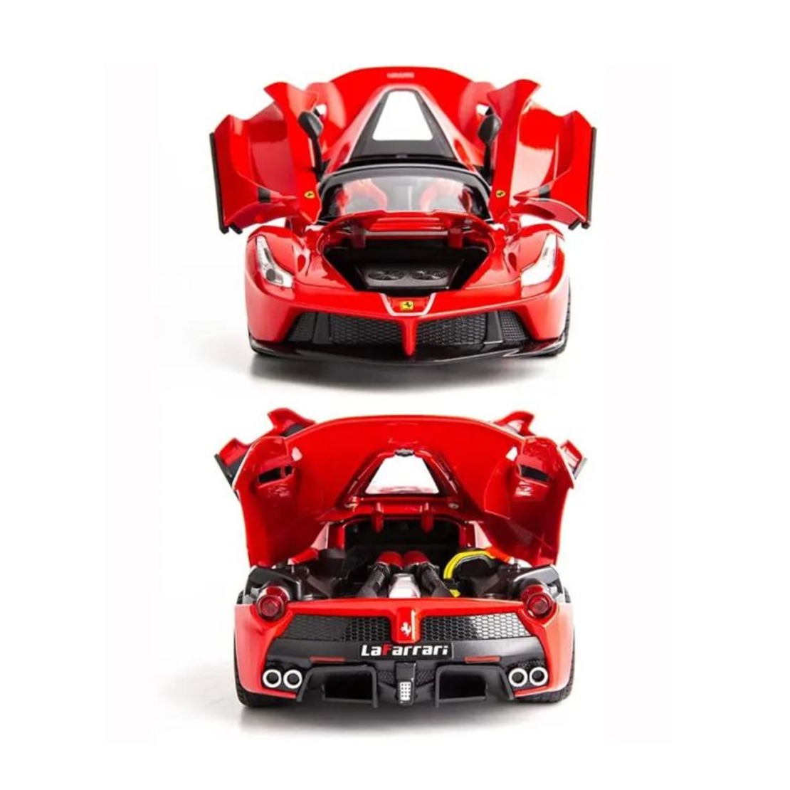 Метална кола с отварящи се врати и капаци светлини и звуци Ferrari LaFerrari Aperta 1:24