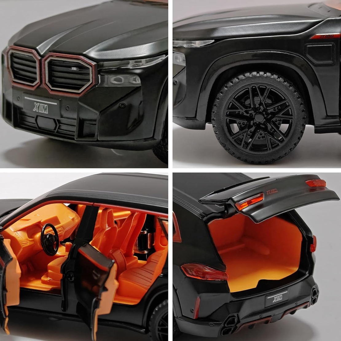 Метален джип с отварящи се врати капаци светлини и звуци BMW XM 1:24