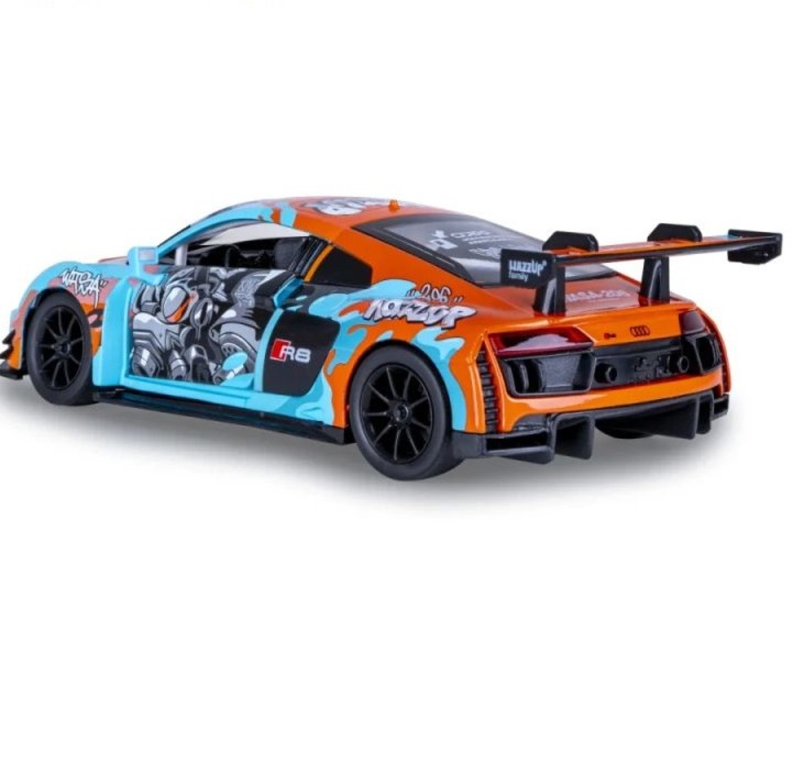 Метална кола с отварящи се врати и капаци светлини и звуци MSZ AUDI R8 LMS 1:24