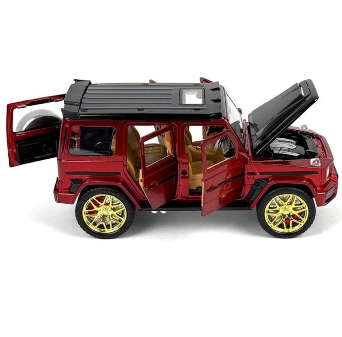 Метален джип с отварящи се врати светлини и звуци Mercedes G-class Brabus 900 1:24