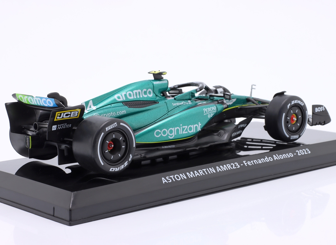 Метална кола Aston Martin AMR23 Fernando Alonso Formula 1 2023 - Edicola 1:24