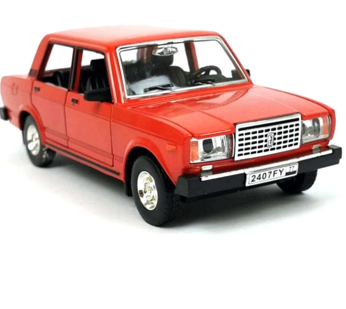 Метална кола с отварящи се врати капаци светлини и звуци Лада / Lada 2107 - 1:24