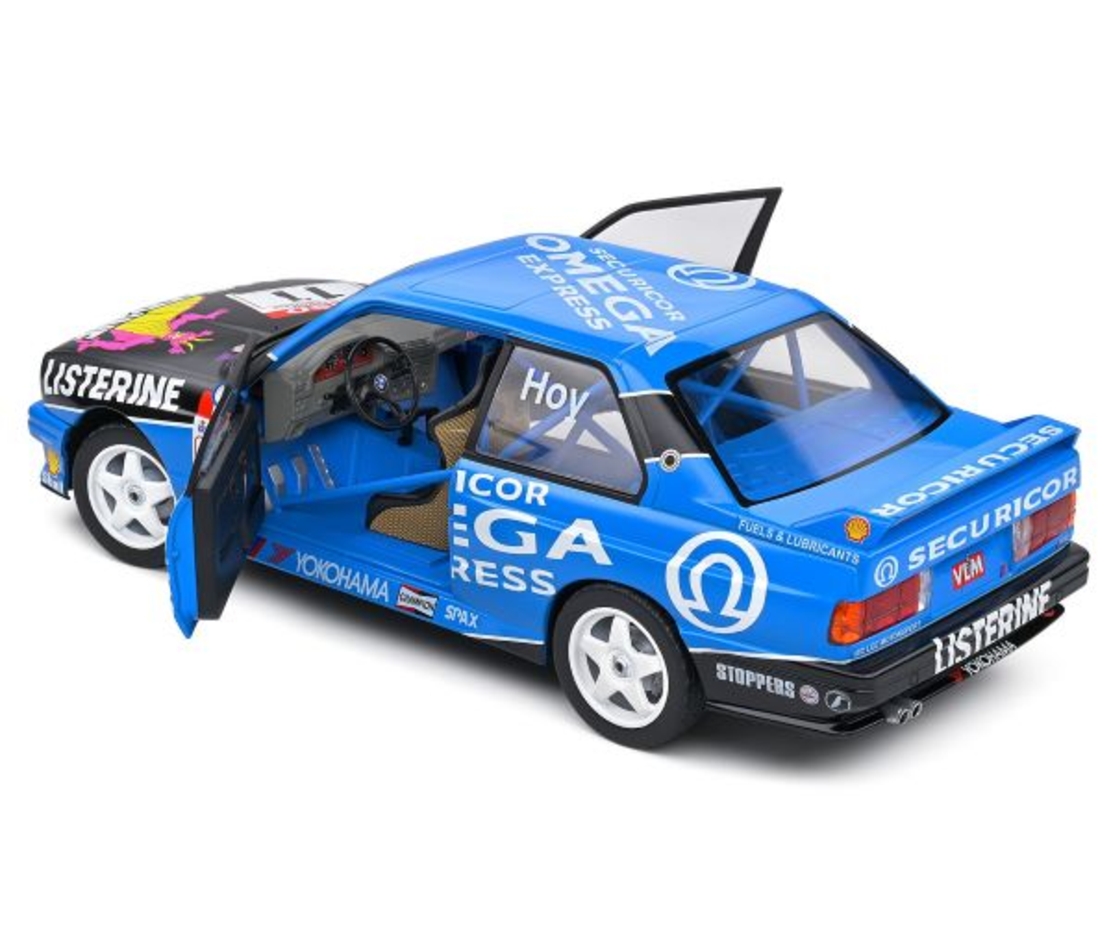 Метална кола BMW E30 M3 Blue W.Hoy BTCC 1991 - Solido 1:18