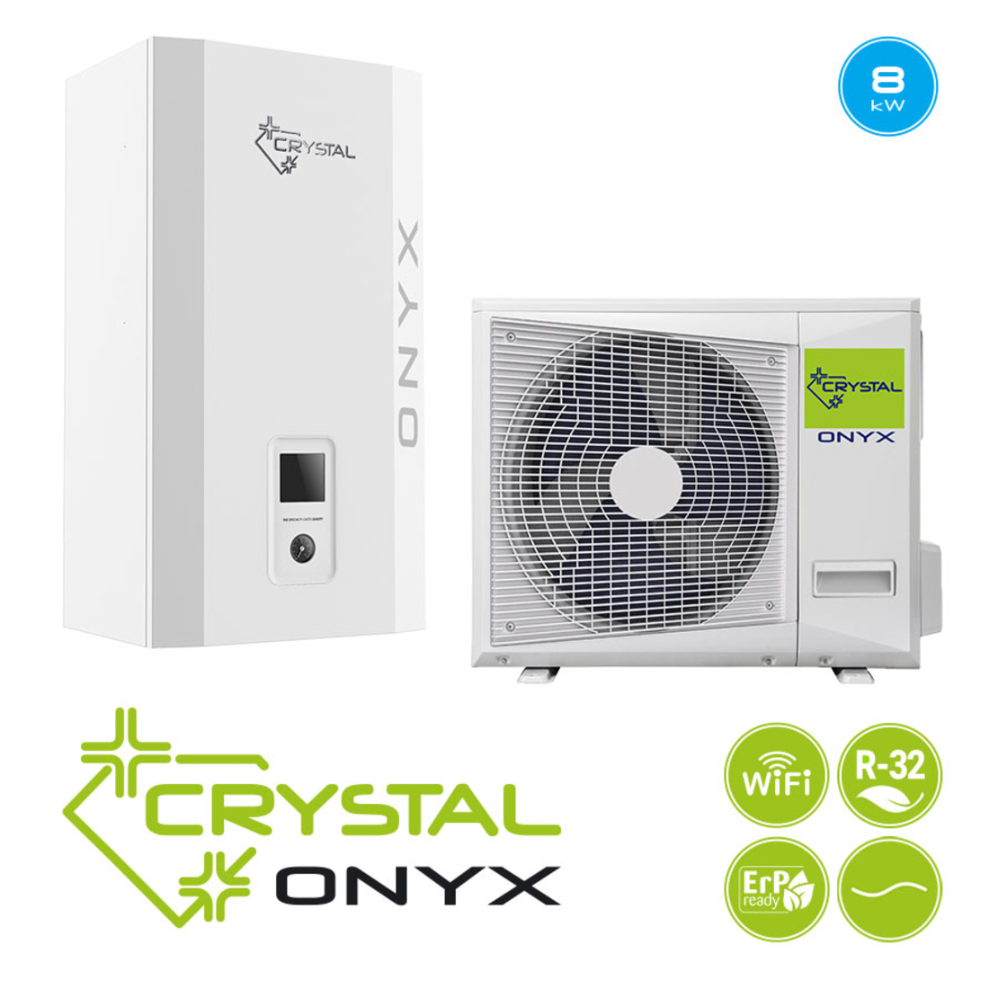Инверторна термопомпа въздух-вода Crystal ONYX PRO 10S