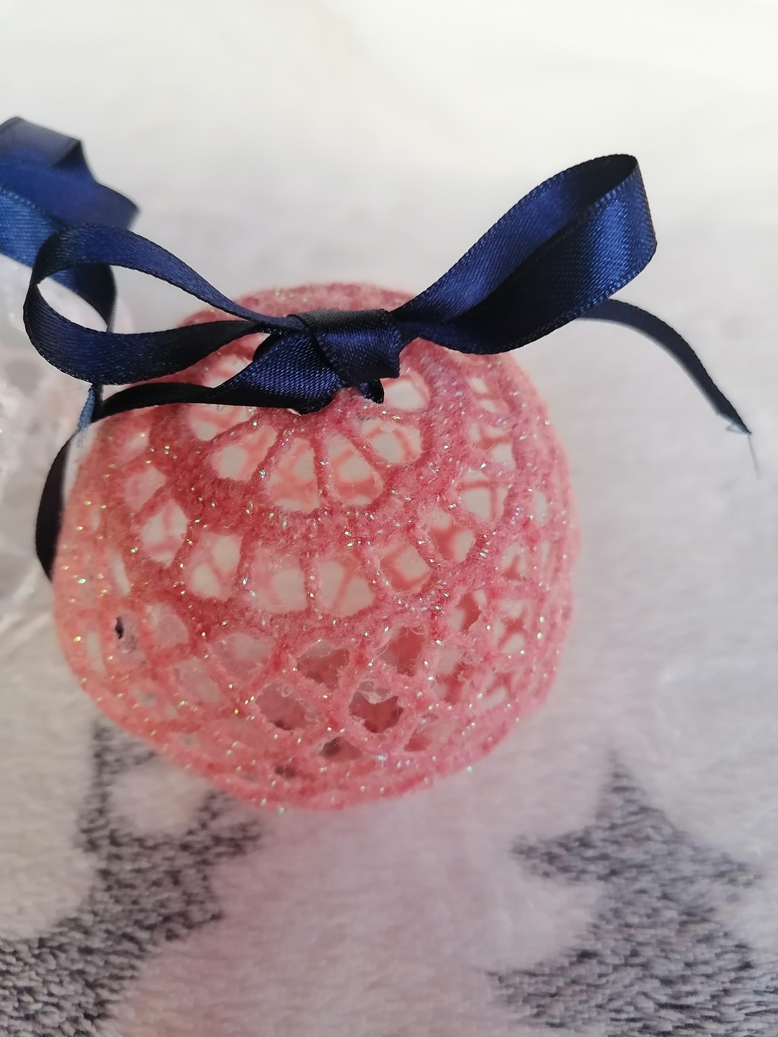 Коледна топка розова