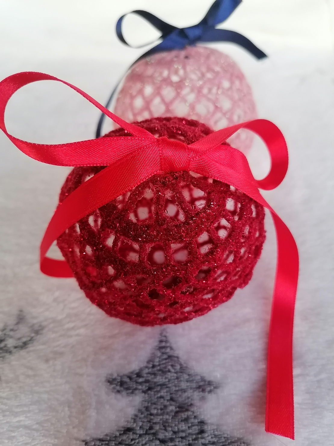 Коледна топка червена