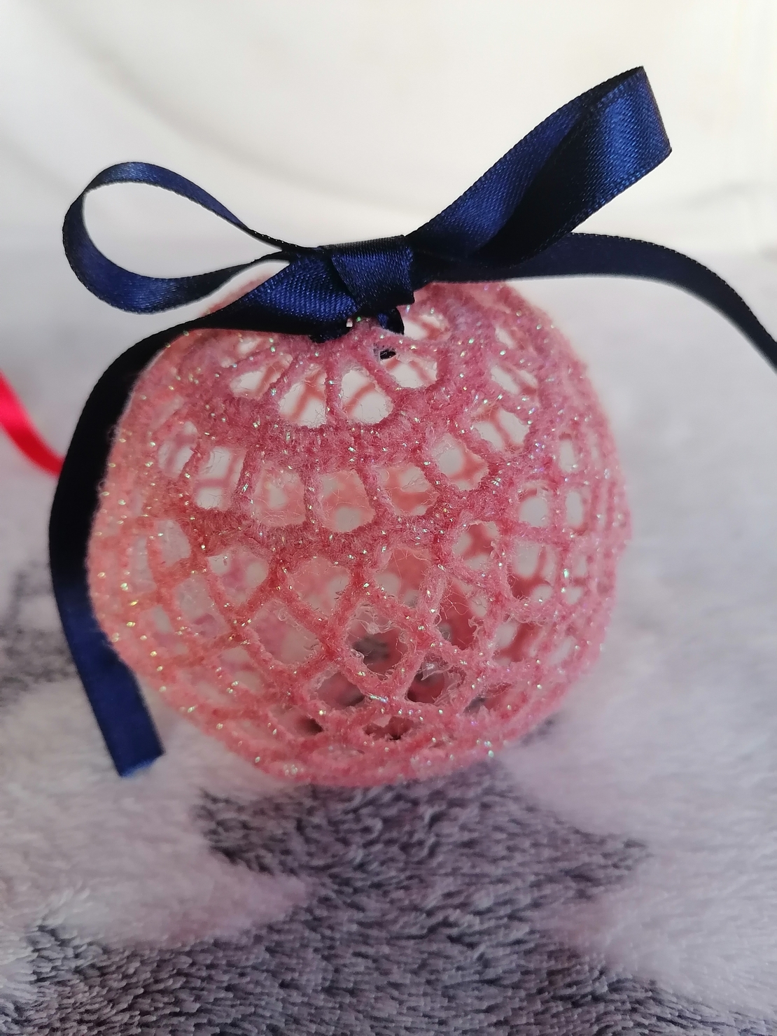 Коледна топка розова