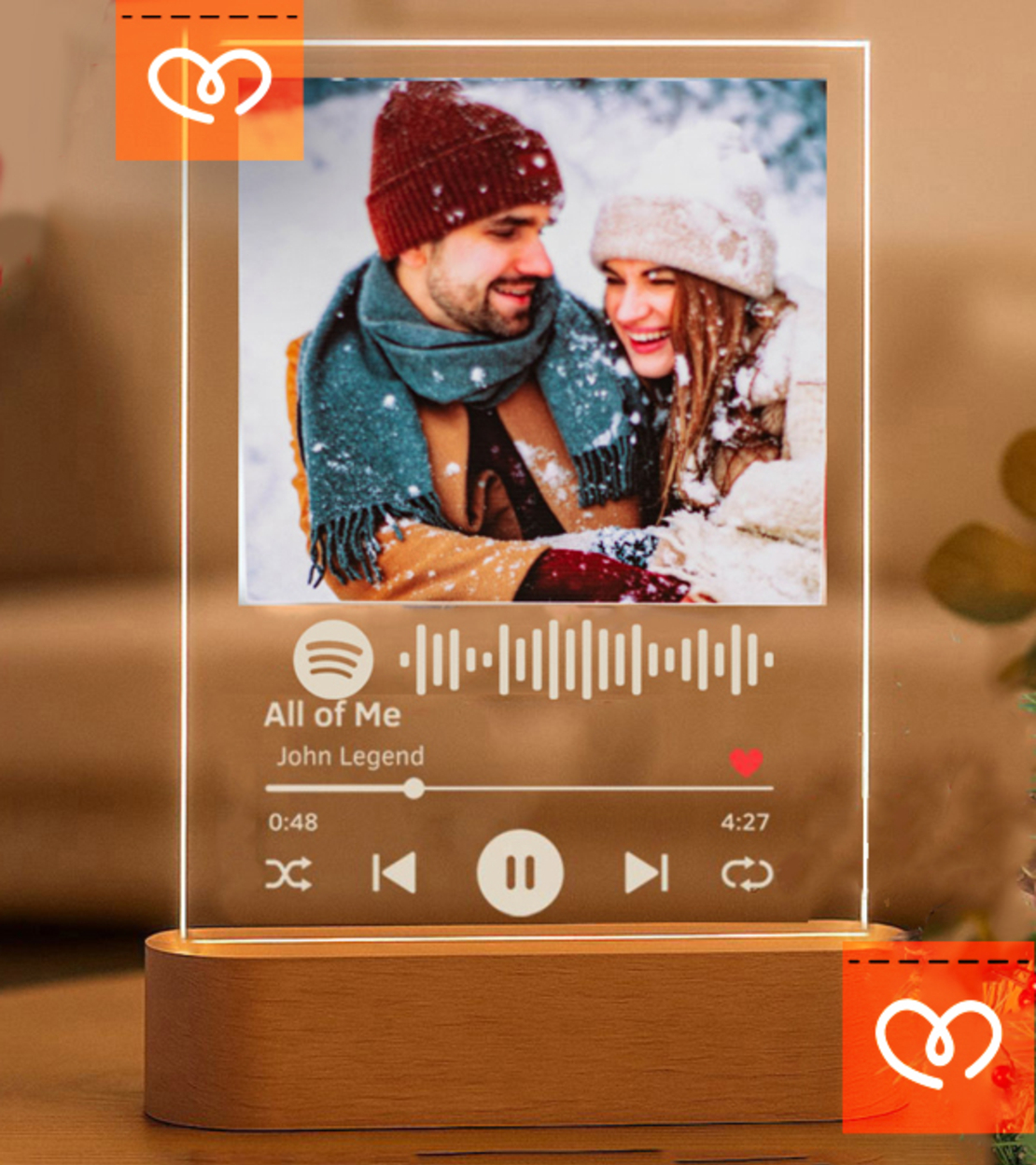 LED лампа с любима песен и снимка | Персонализиран подарък