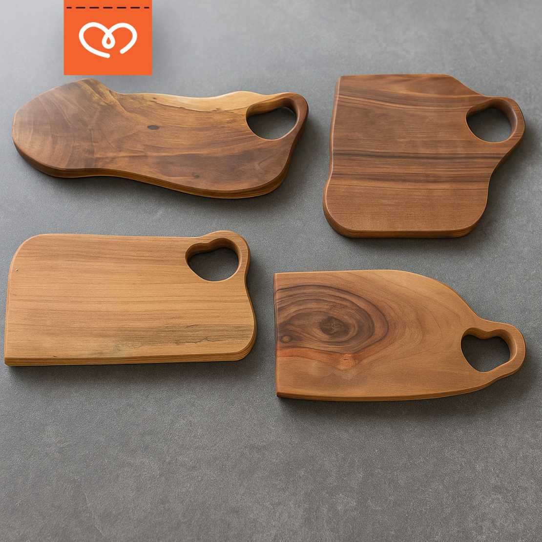 Орехова дъска „Master Chef“ с име – персонализиран подарък за готвач