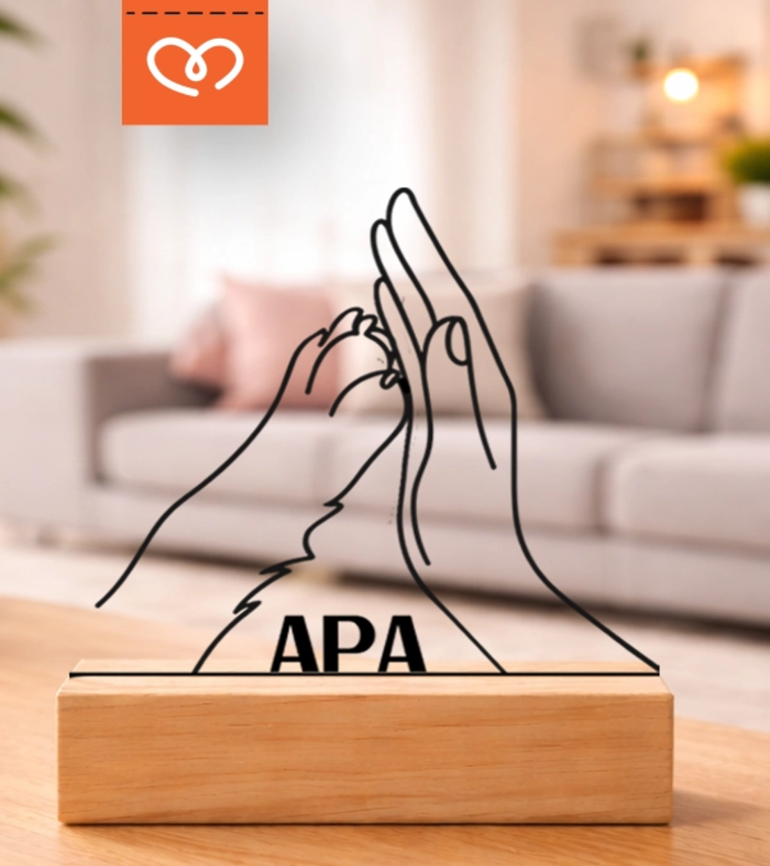 Подарък за стопанин на куче – персонализиран плакет с лапа и име