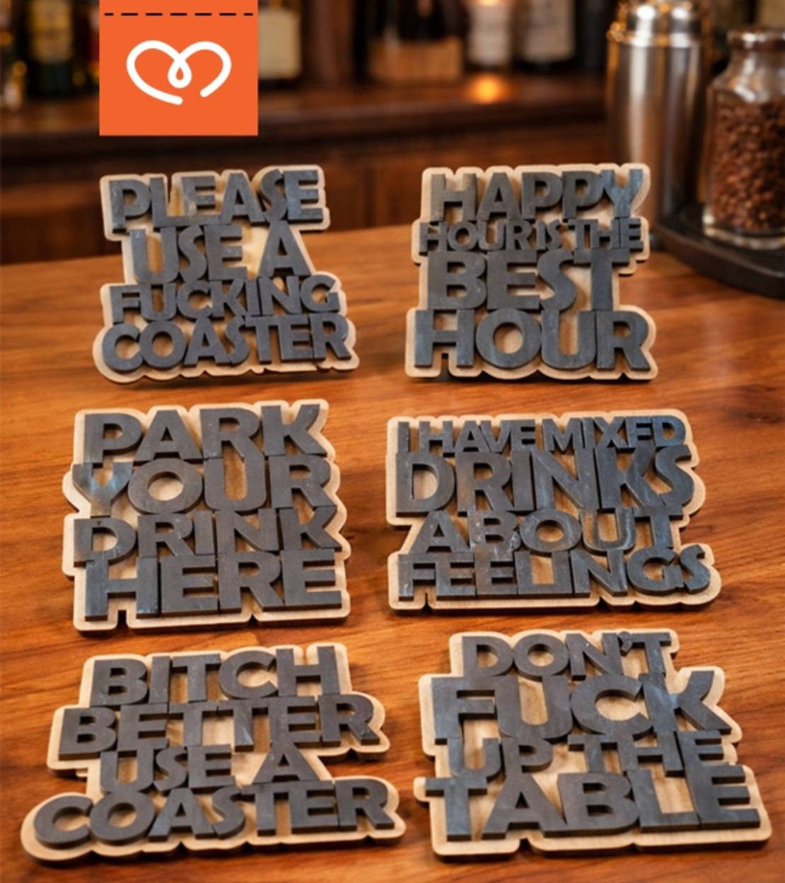Подложки за чаши със забавни надписи – оригинален подарък