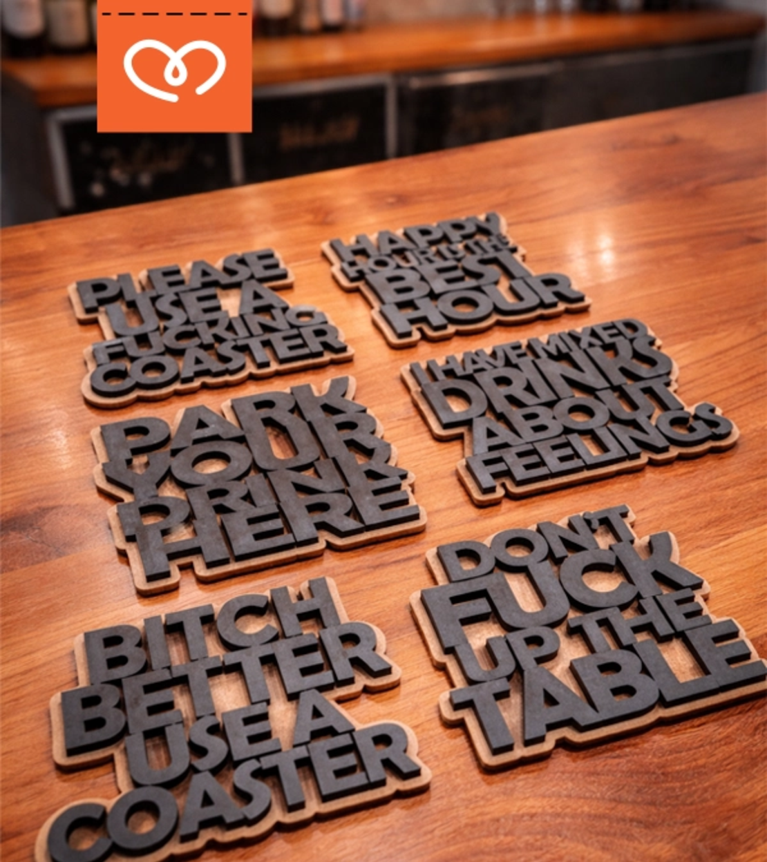 Подложки за чаши със забавни надписи – оригинален подарък