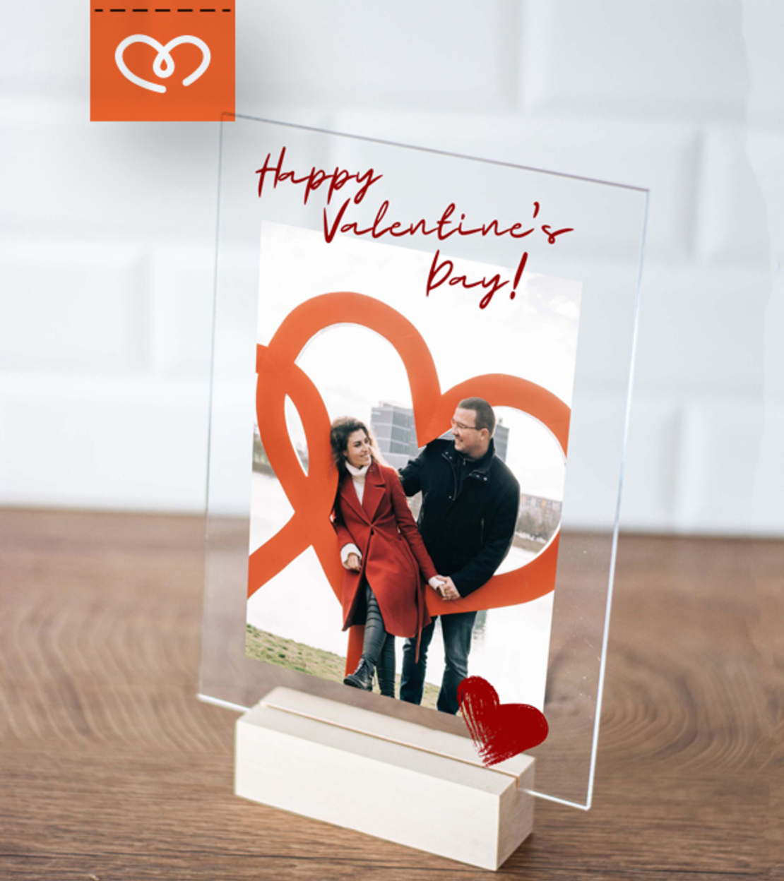 Подарък за влюбени – персонализиран плакет със снимка за Свети Валентин