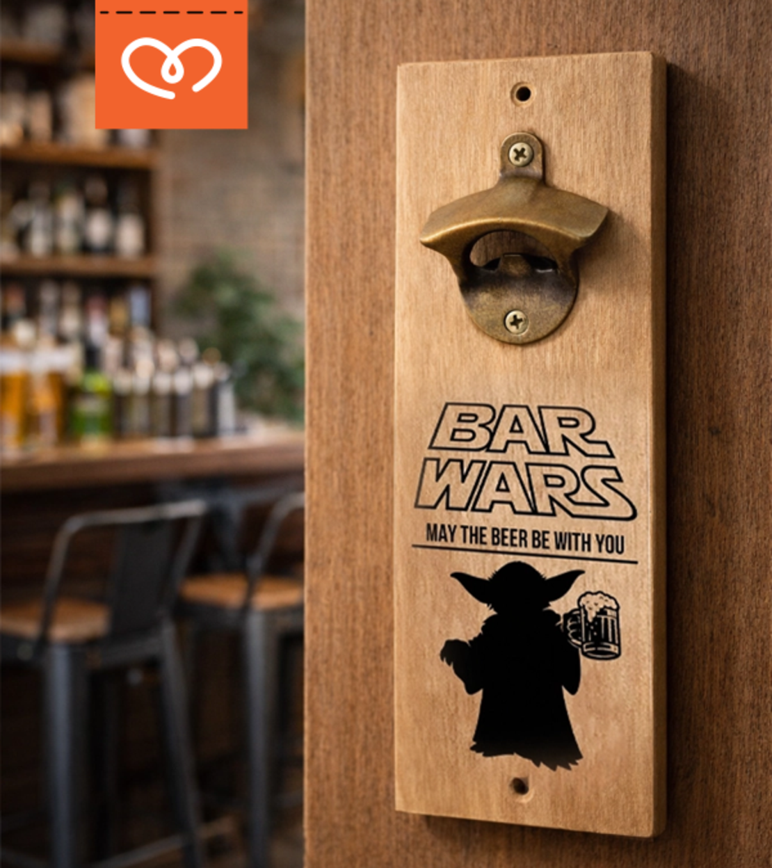 Забавен подарък | Отварачка за бира за стена |  Оригинална идея за фен на бирата